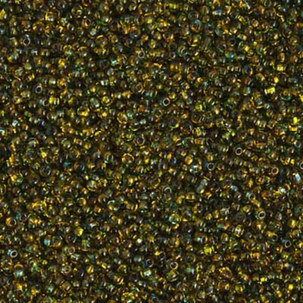 Seed Bead Czech - Size 11 - Harlequin Green/Yellow