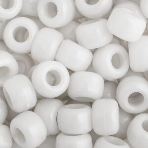 9MM Crow Bead White